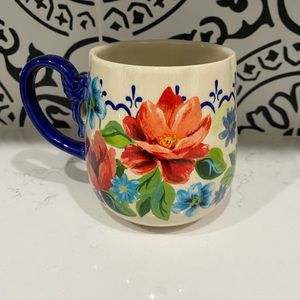 Pioneer Woman Spring Bouquet Ceramic Mug Floral Blue Cup 16oz